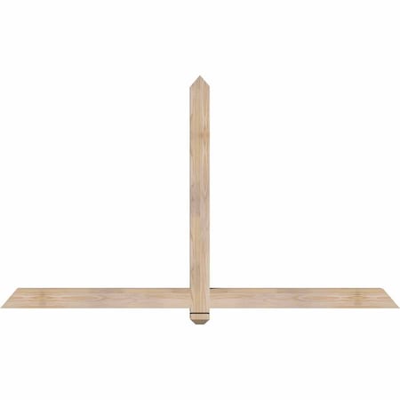 Ekena Millwork Eugene Smooth Timber Gable Bracket, Douglas Fir, 72"W x 42"H x 3 1/2"D x 3 1/2"F, 14/12 Pitch GBW072X42X0404EUG00SDF
